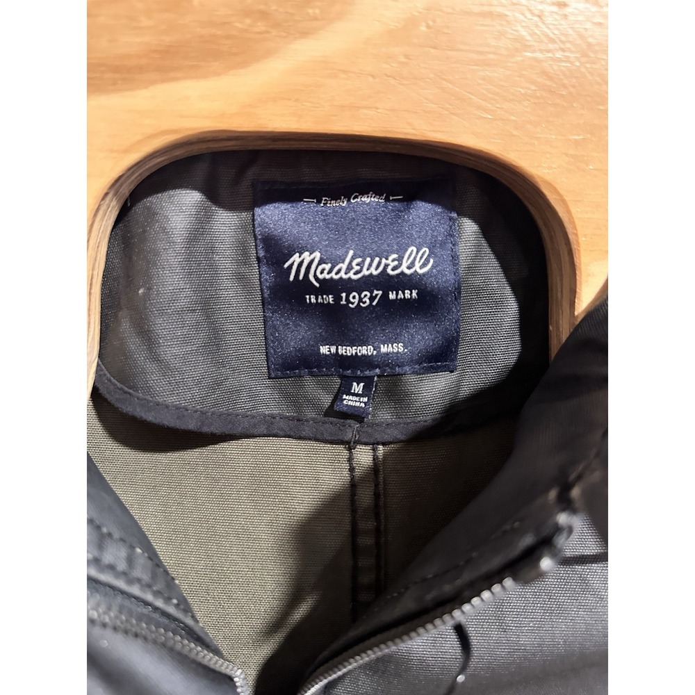 Madewell Black Coated‎ Rain Jacket Style #A1932 SZ Medium - Picture 4 of 5